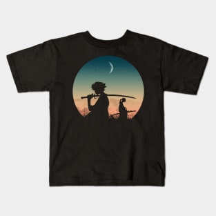 Samurais under the moon Kids T-Shirt